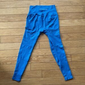 Alphalete Blue High Waisted Leggings | Gym Workout Athleisure